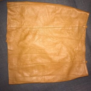 Country Field Trucker Leather Wheat  Skirt Size 18